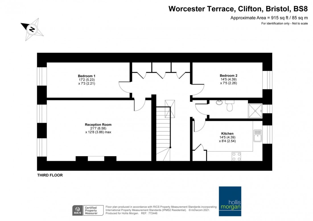 Floorplan for Worcester Terrace, Clifton