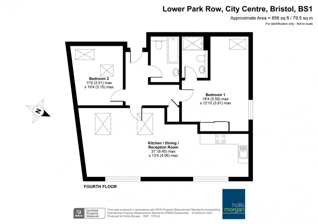 Floorplan for Ropemaker Court, Lower Park Row