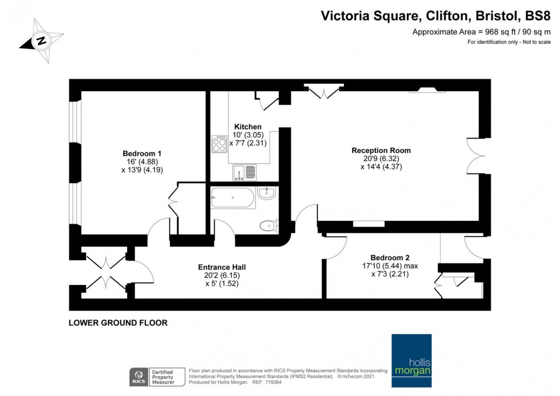 Floorplan for Victoria Square, Clifton