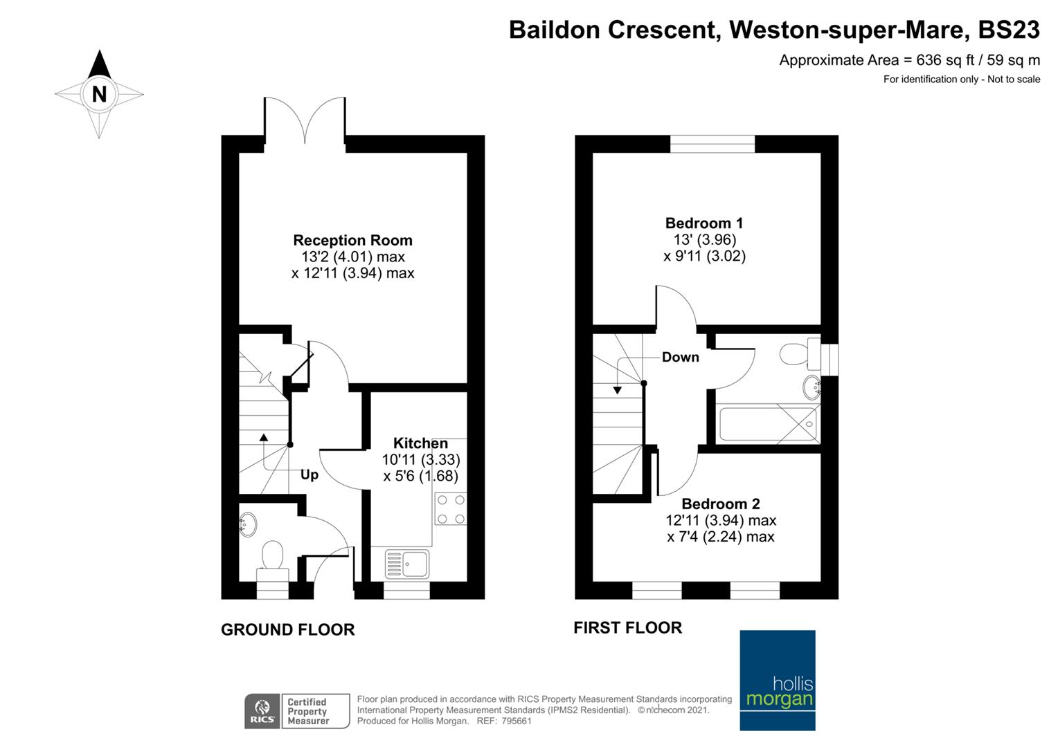 Floorplans For Baildon Crescent, Weston-Super-Mare, North Somerset