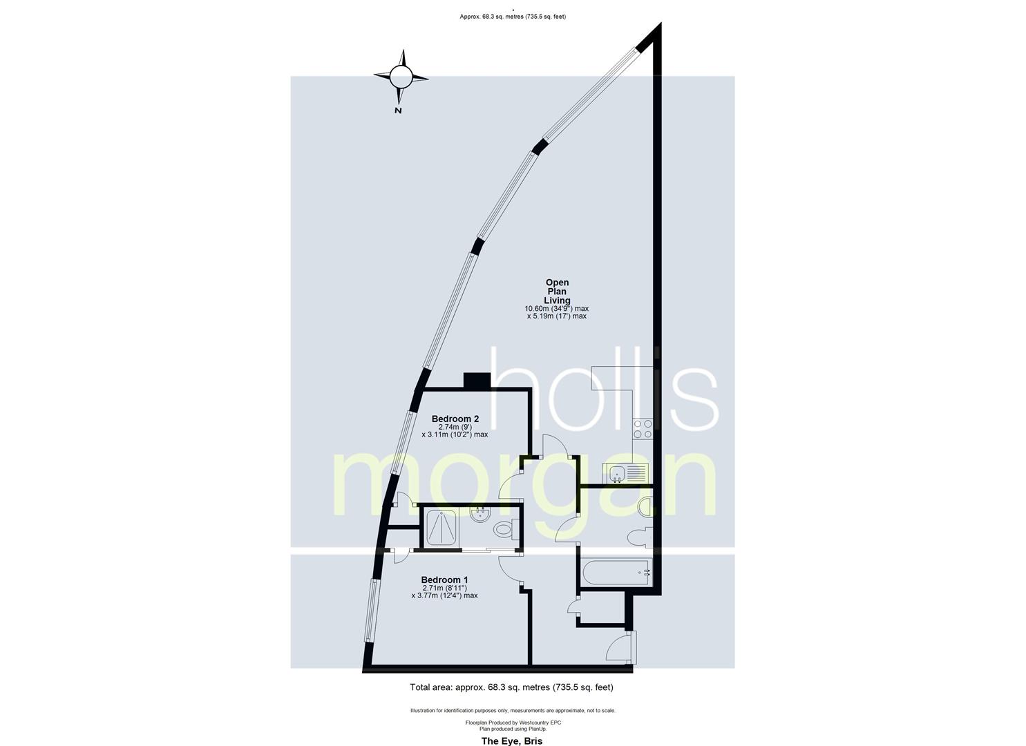 Floorplans For TEMPLE QUAY - £1300 pcm