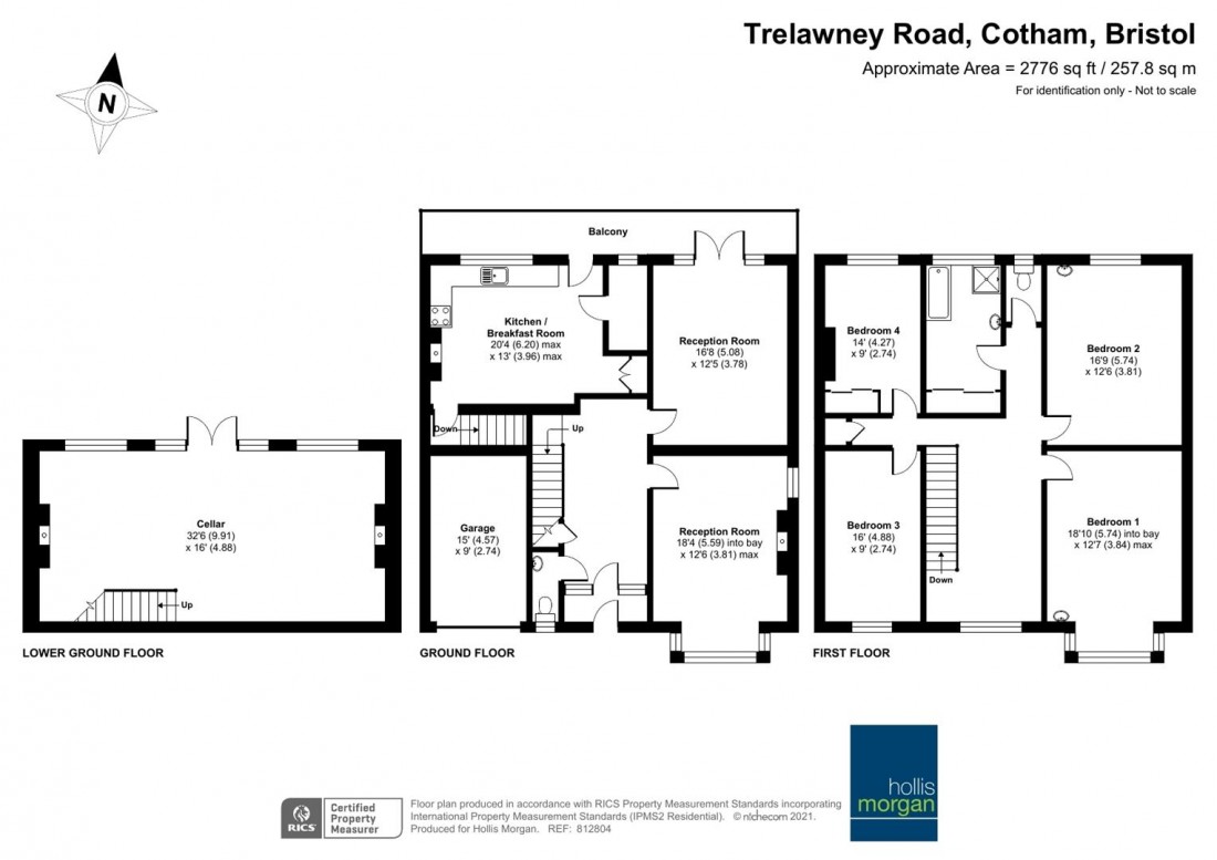 Floorplan for Trelawney Road, Cotham