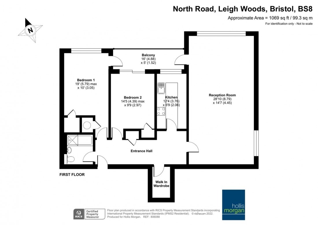 Floorplan for North Road, Leigh Woods