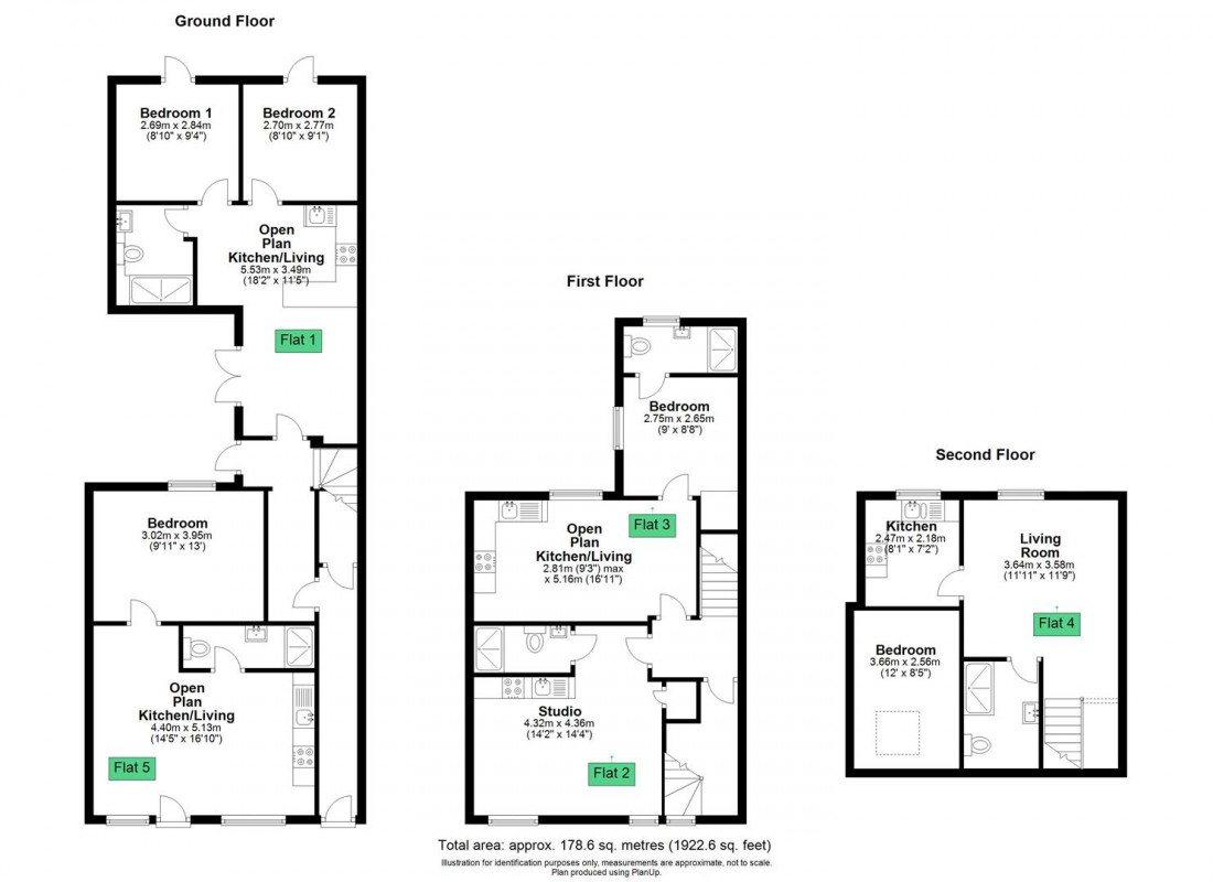 Floorplan for BLOCK OF 5 FLATS - BS4