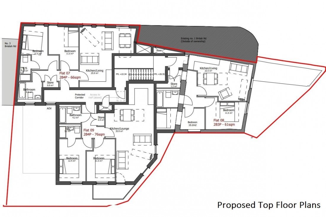 Floorplan for PLANNING | 9 FLATS | GDV £2.55M | BS3