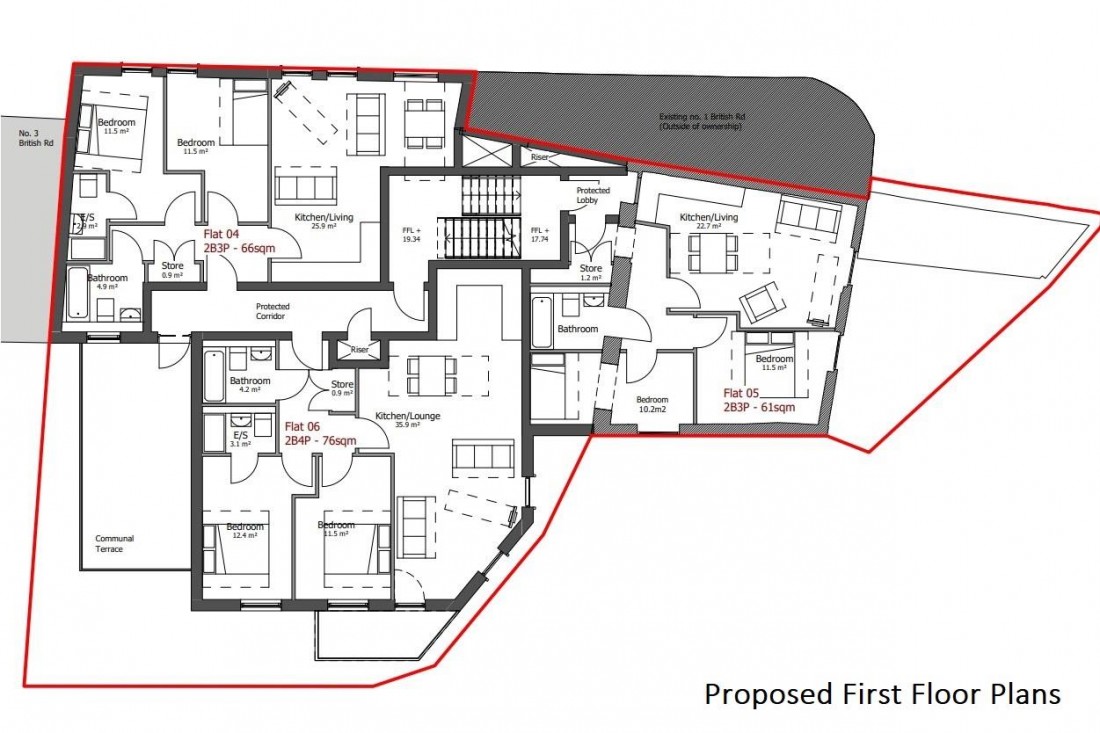 Floorplan for PLANNING | 9 FLATS | GDV £2.55M | BS3