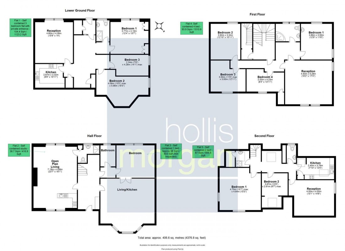 Floorplan for BLOCK OF 5 FLATS - REDLAND