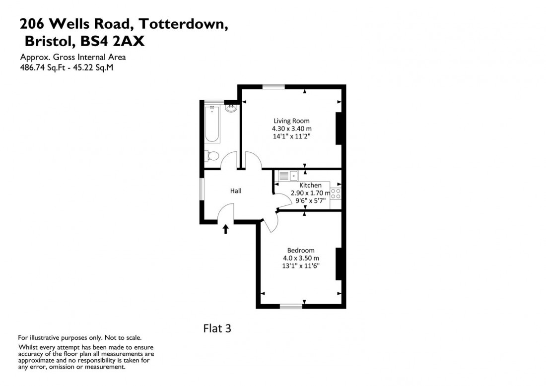 Floorplan for Wells Road, Totterdown