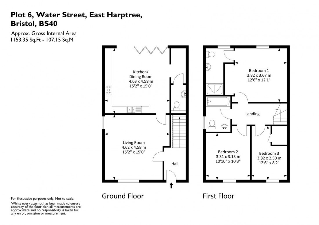 Floorplan for Water Street Close, Chew Valley
