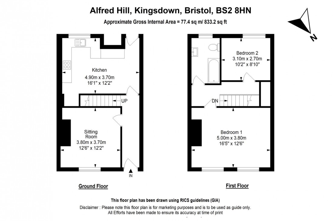 Floorplan for Alfred Hill, Kingsdown