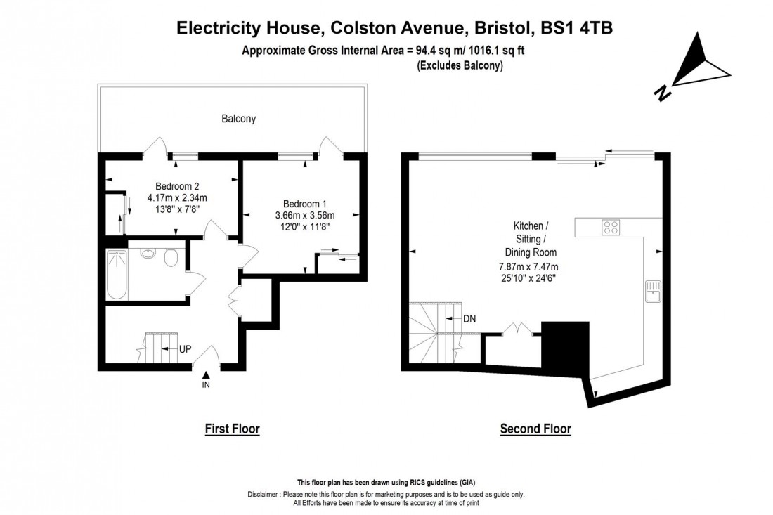 Floorplan for Colston Avenue, Bristol