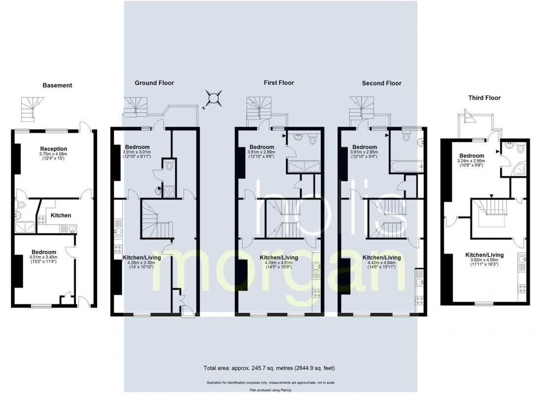 Floorplan for 5 X 1 BED FLATS | BS2