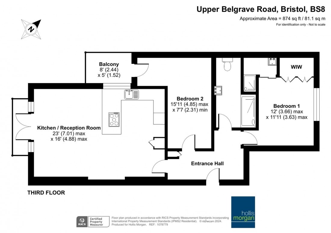 Floorplan for Upper Belgrave Road, Clifton
