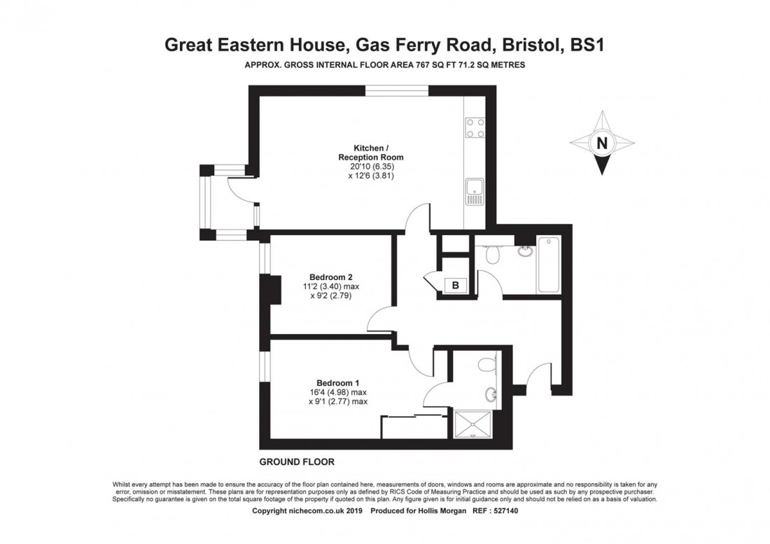 Floorplan for HARBOUR FLAT WITH PARKING - REDUCED PRICE FOR AUCTION