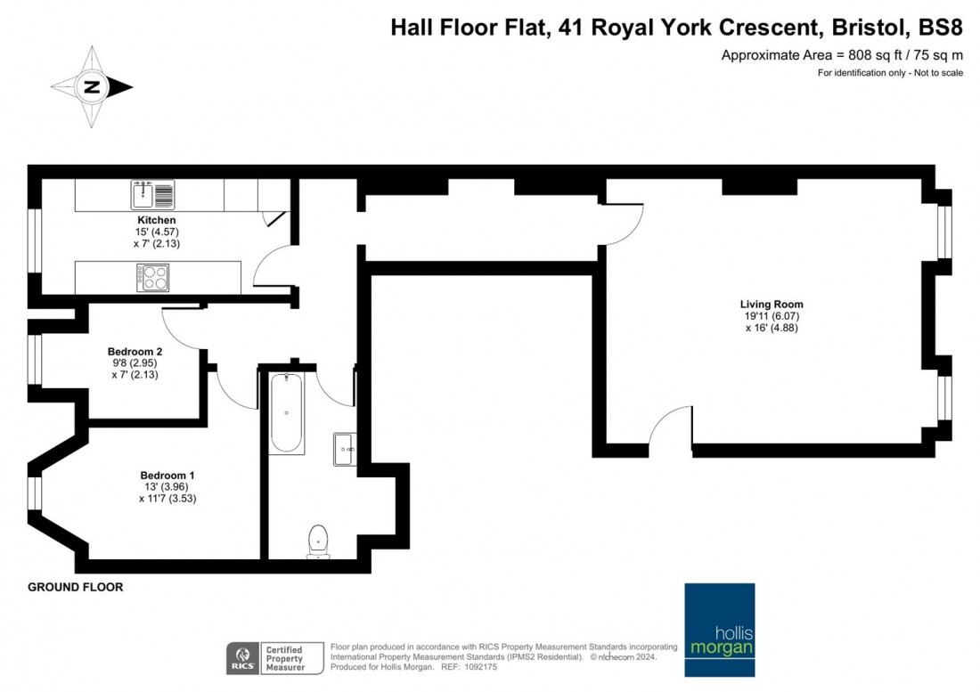 Floorplan for Royal York Crescent, Clifton