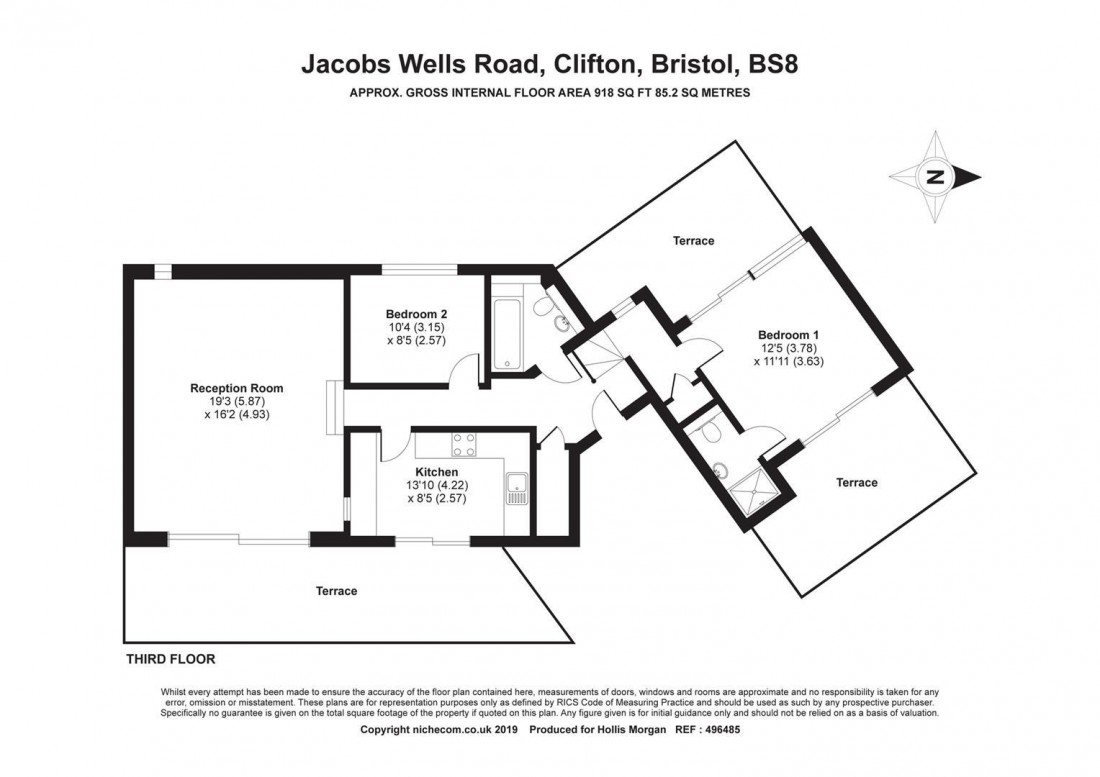 Floorplan for Jacobs Wells Road, Clifton