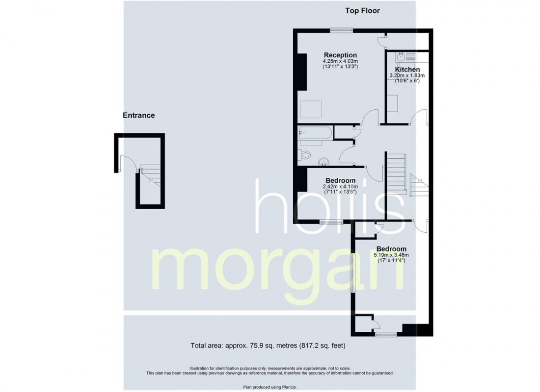 Floorplan for TOP FLOOR FLAT | BA2