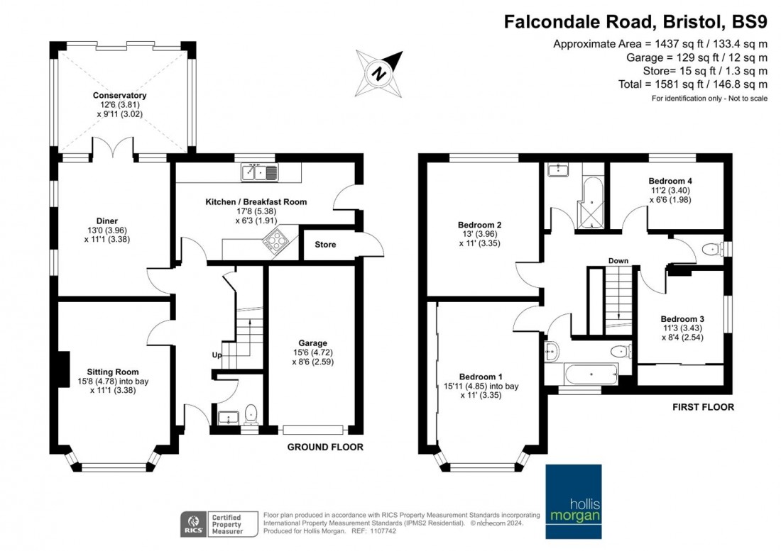 Floorplan for Falcondale Road, Westbury-On-Trym