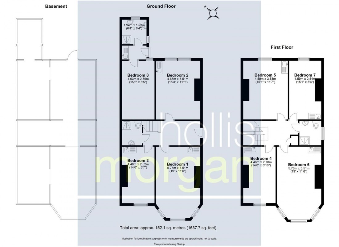 Floorplan for 8 BED HMO | FAMILY HOME | REDLAND BS6