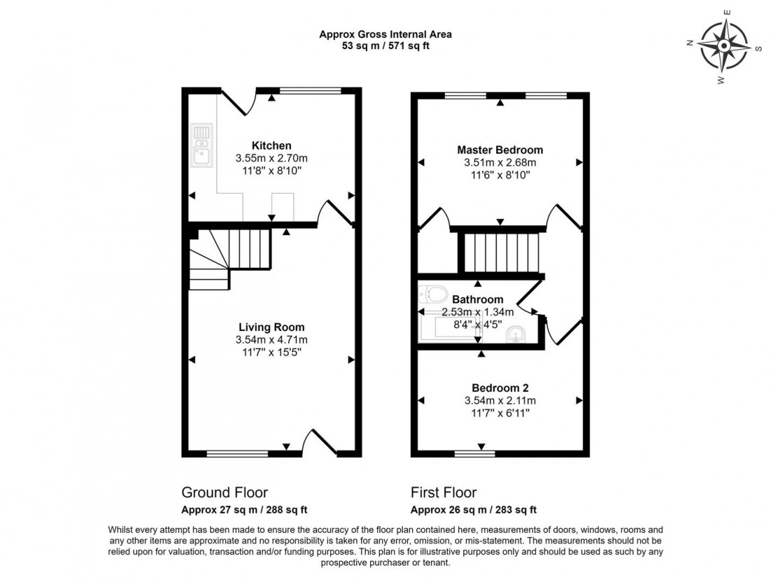 Floorplan for 2 BED HOUSE | WINCANTON