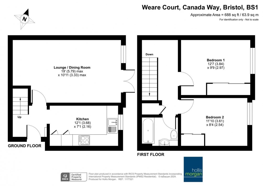 Floorplan for Canada Way, Spike Island