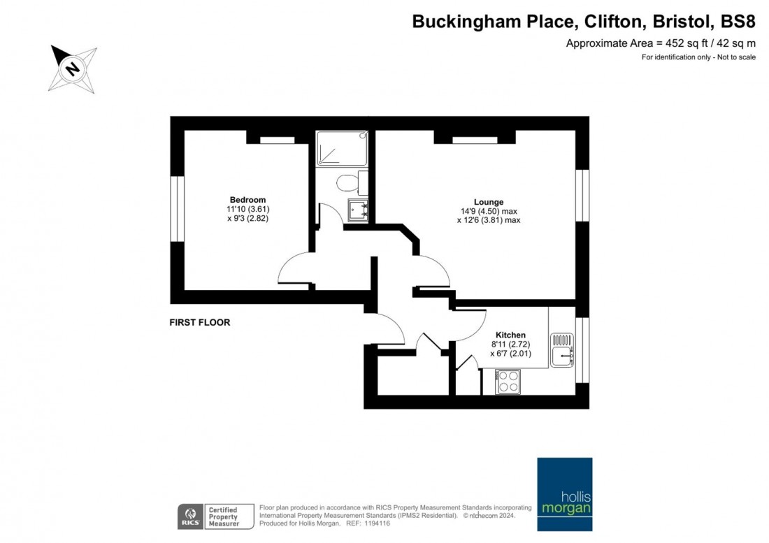 Floorplan for Buckingham Place, Clifton