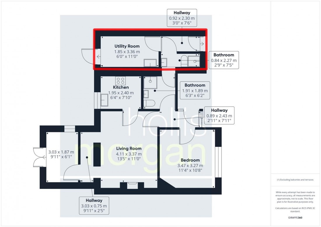 Floorplan for GARDEN FLAT | BS3