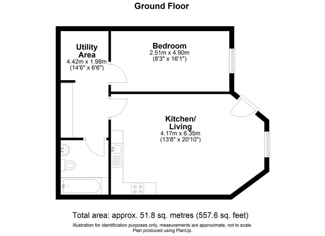 Floorplan for GARDEN FLAT | CASH BUYERS ONLY | REDLAND