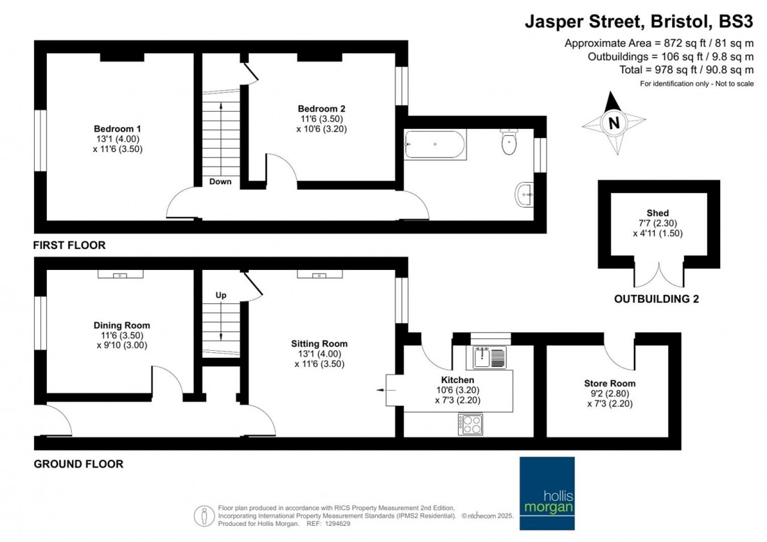 Floorplan for Jasper Street, Bedminster