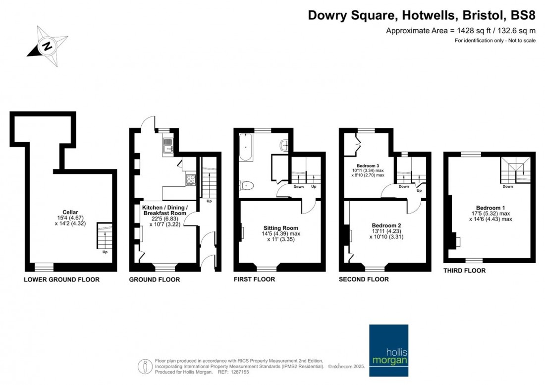 Floorplan for Dowry Square, Hotwells