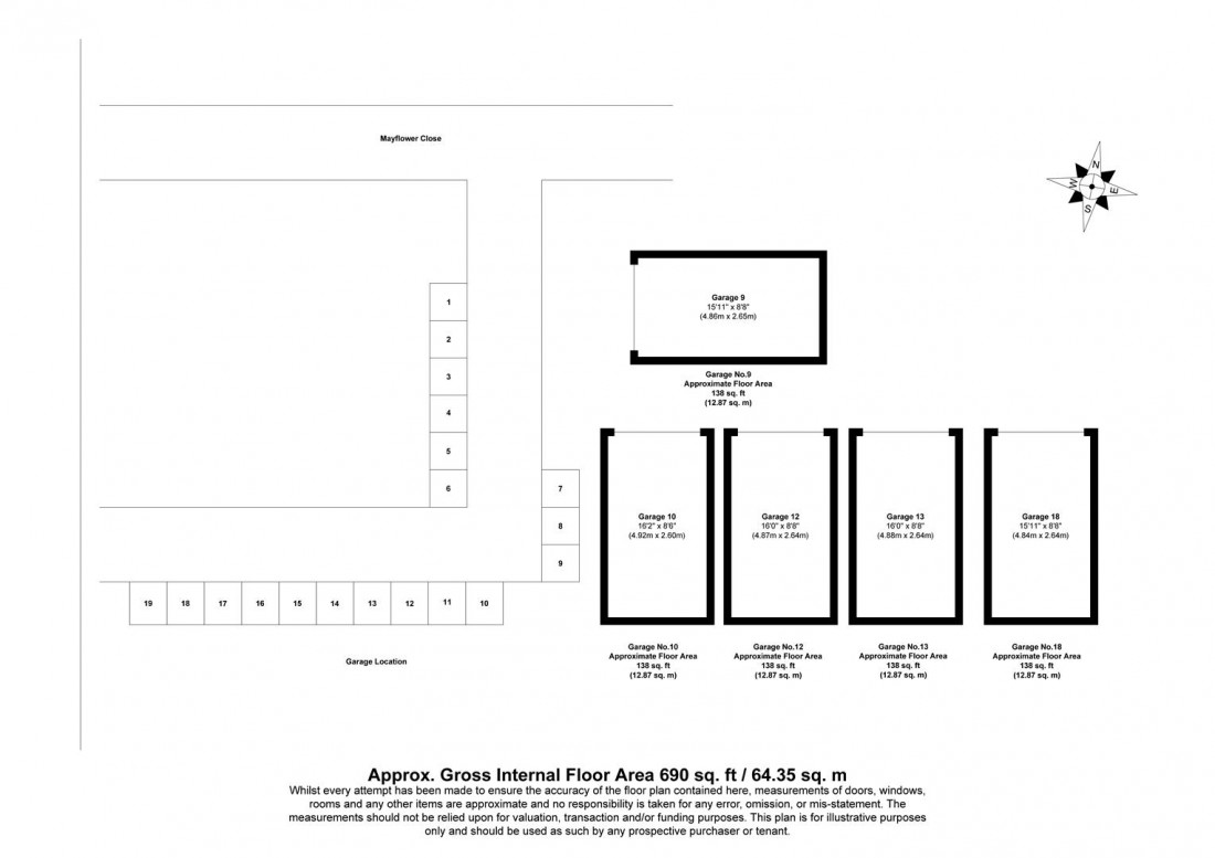 Floorplan for 5 X GARAGES | DARTMOUTH