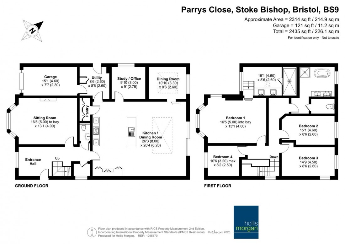 Floorplan for Parrys Close, Stoke Bishop