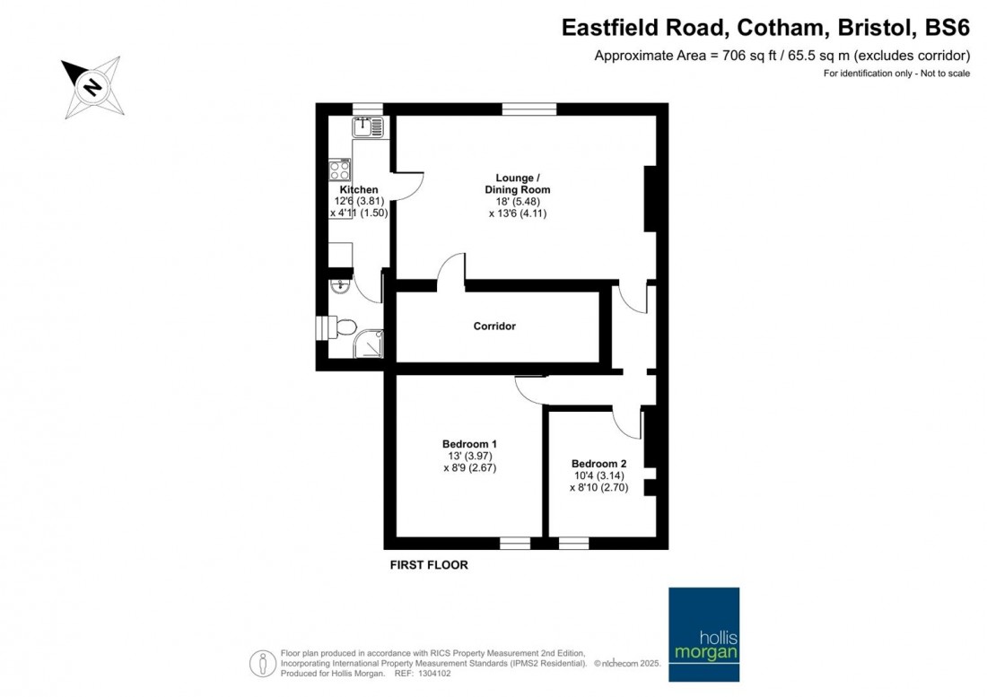 Floorplan for Eastfield Road, Cotham, Bristol