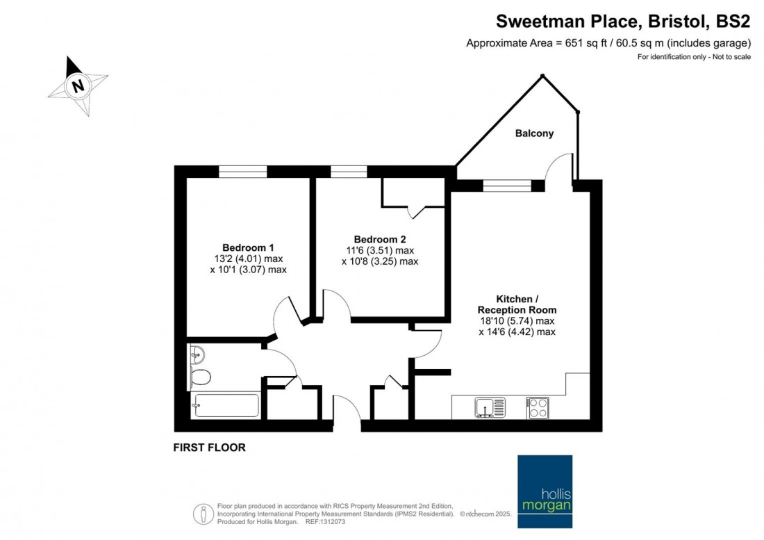 Floorplan for Sweetman Place, Bristol