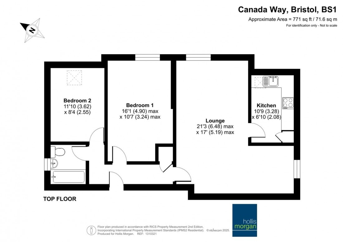 Floorplan for Canada Way, Spike Island