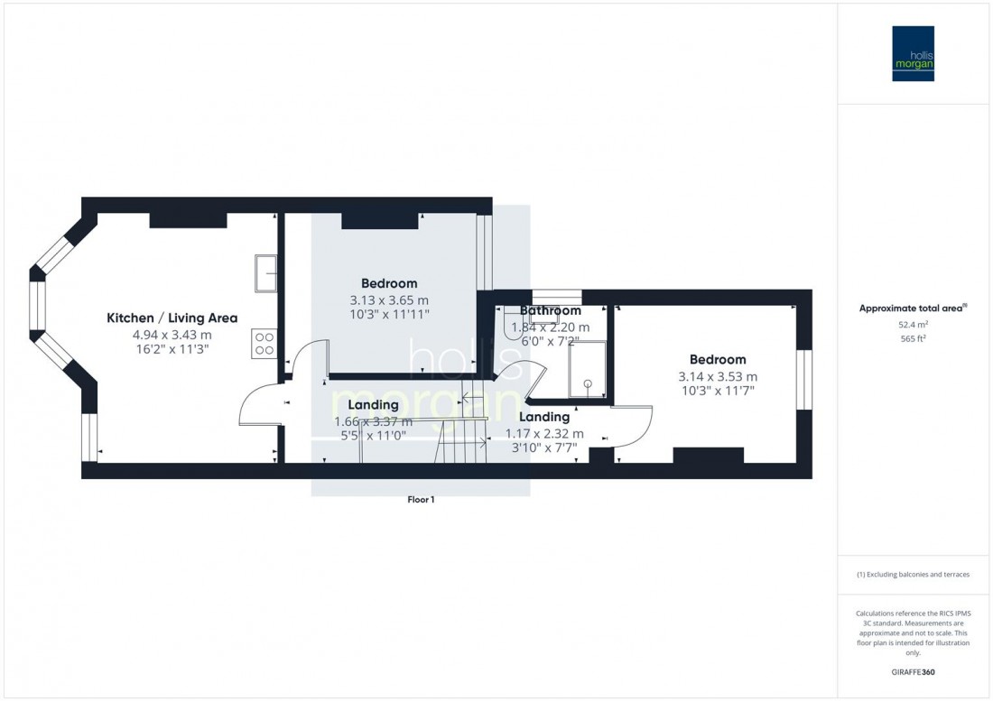 Floorplan for 2 BED | TOP FLOOR | WSM