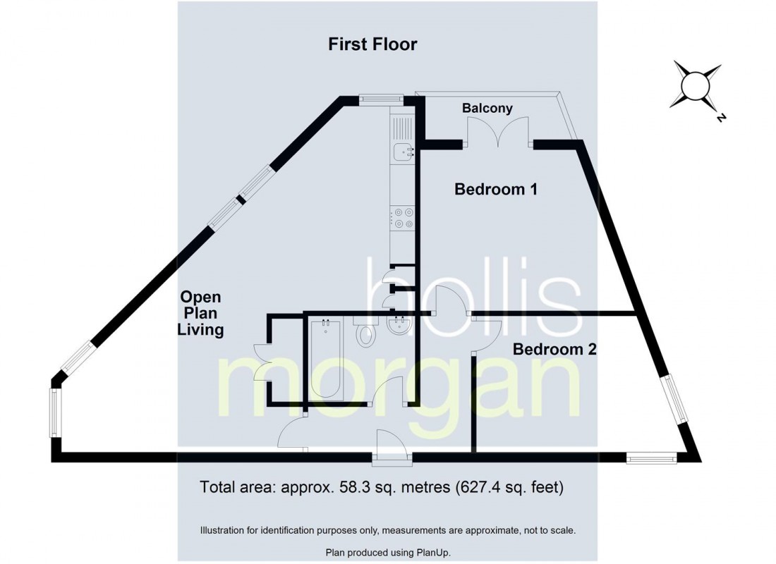 Floorplan for Melton Crescent, Bristol