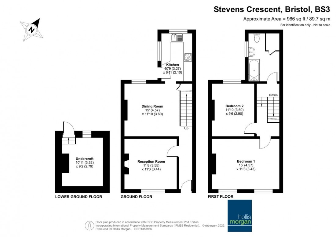 Floorplan for Stevens Crescent, Totterdown
