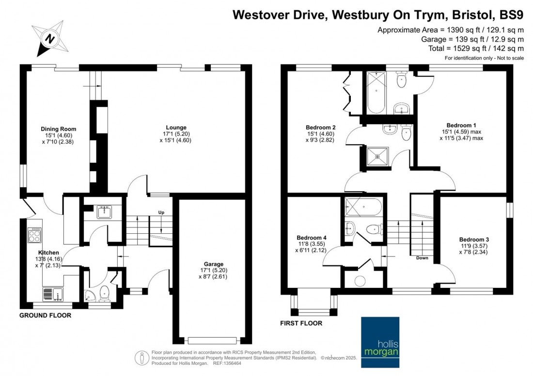 Floorplan for Westover Drive, Westbury On Trym