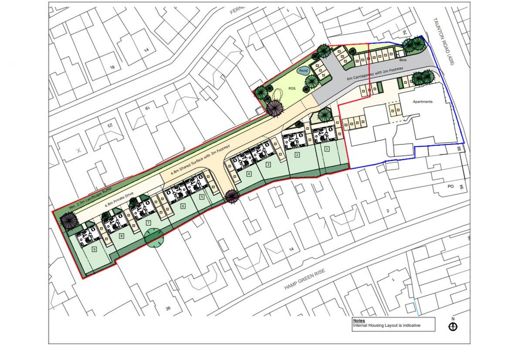 SITE WITH PLANNING x 9 HOUSES | BRIDGWATER, 27 bedroom, Land - Building Plot - 34226605