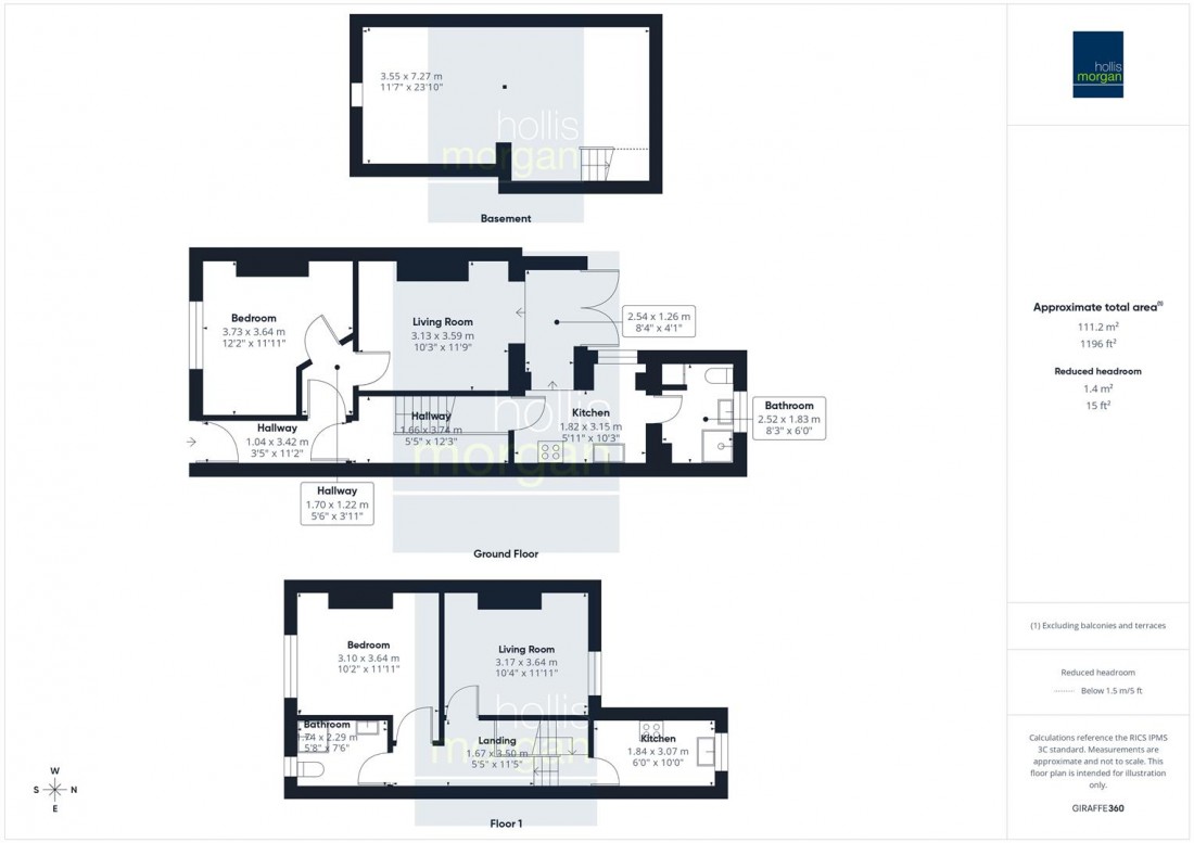 Floorplan for 2 X 1 BED FLATS | KINGSDOWN