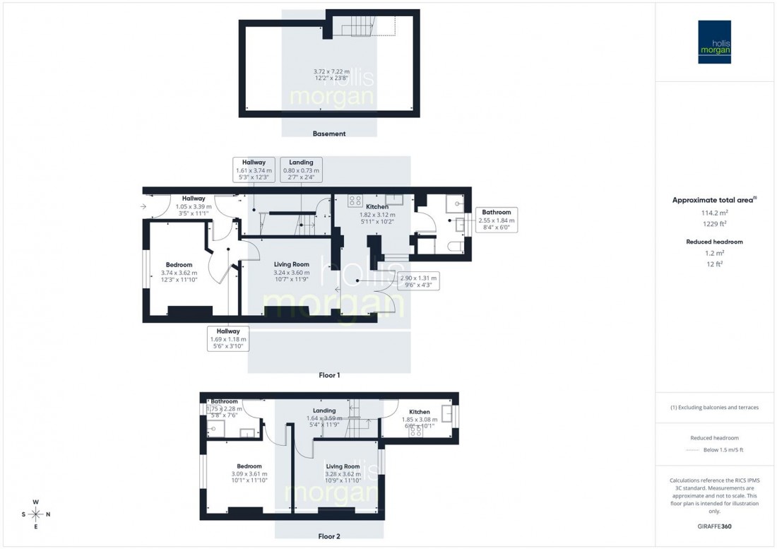 Floorplan for 2 X 1 BED FLATS | KINGSDOWN