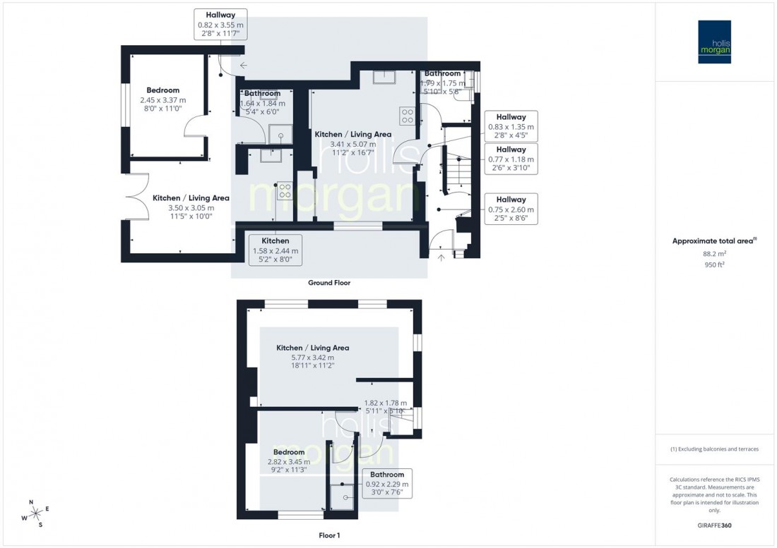 Floorplan for 3 x FLATS | BEDMINSTER