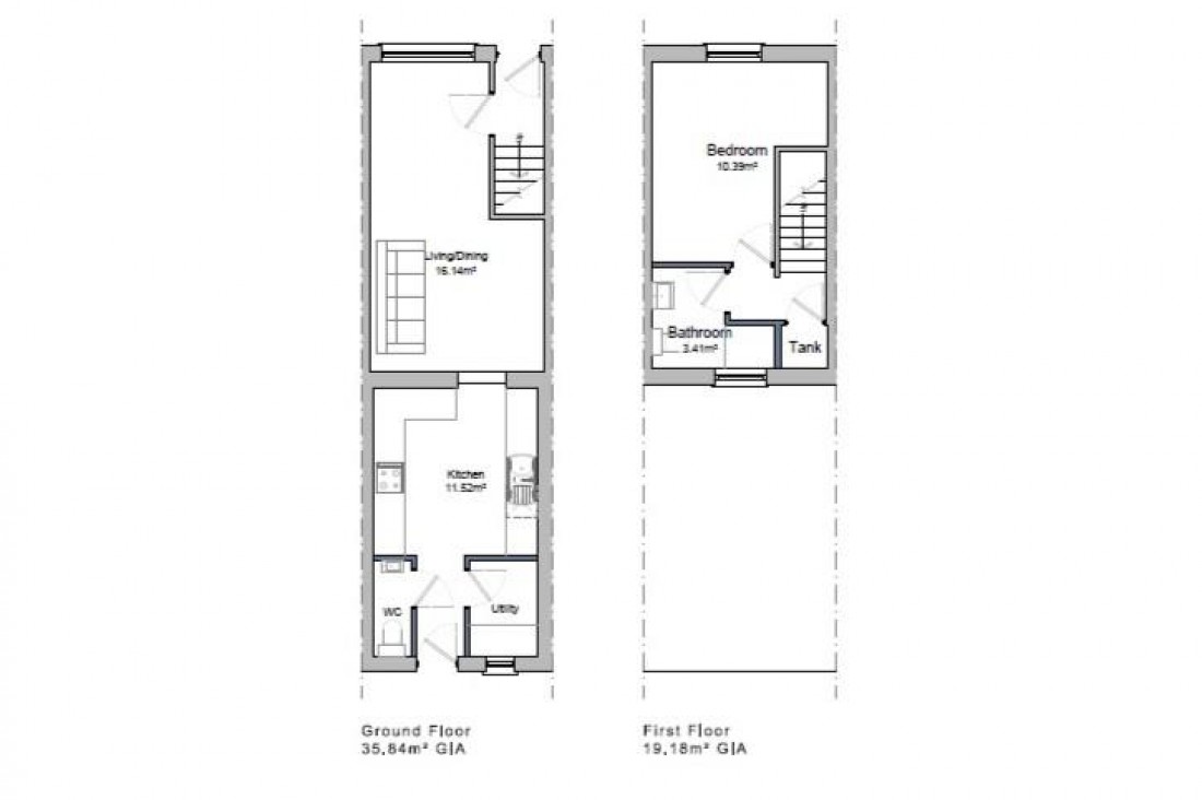 Floorplan for RESI PLANNING | 1 BED HOUSE | BS11