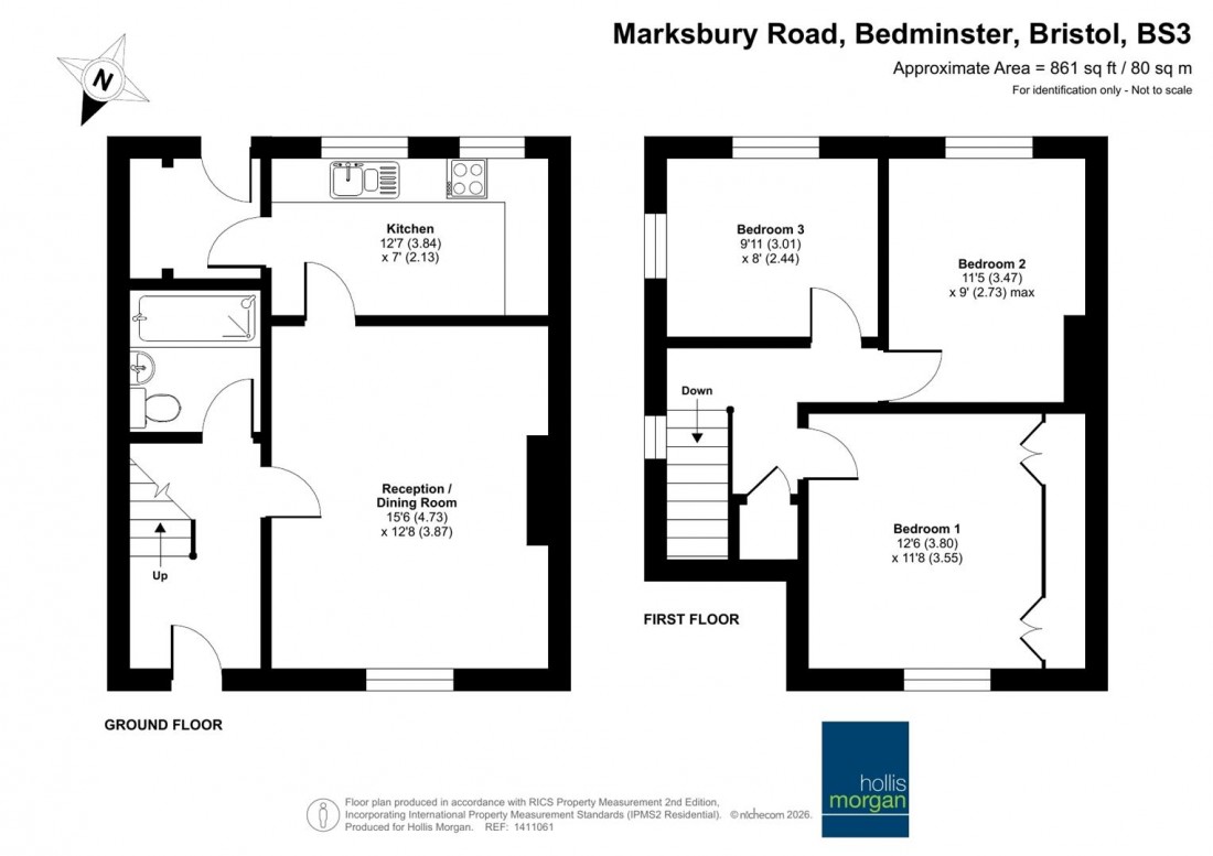 Floorplan for Marksbury Road, Bedminster