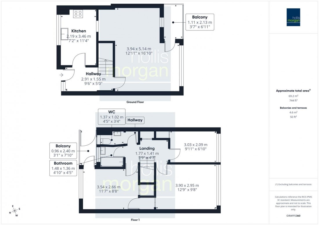 Floorplan for 3 BED | 2 BALCONY | BS1