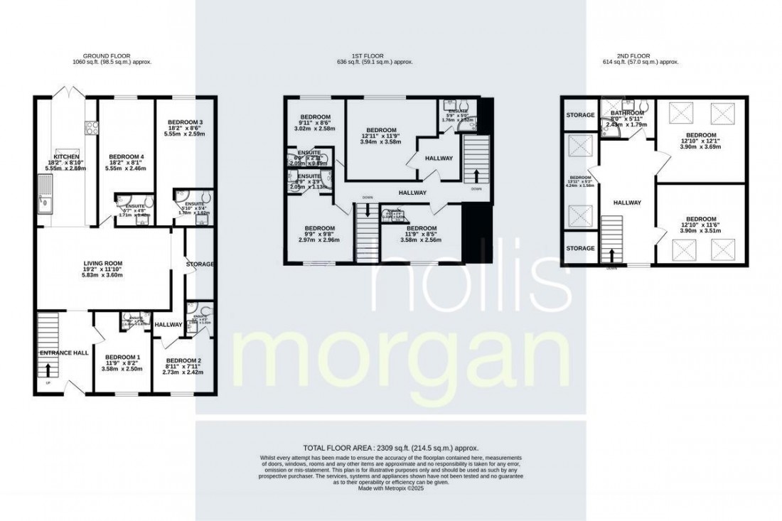 Floorplan for 11 BED | 9 BATH HMO | £109k pa