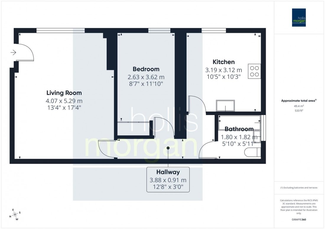 Floorplan for CENTRAL BATH FLAT | AUCTION
