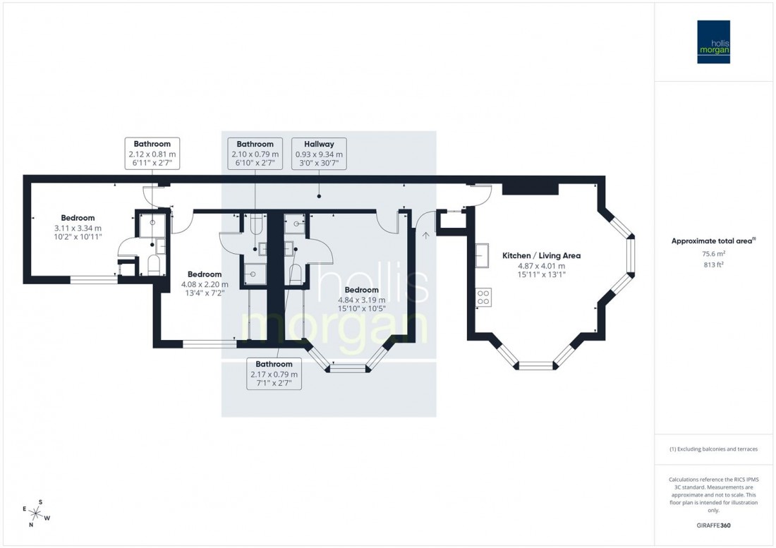 Floorplan for 3 BED | 3 EN SUITE  | PARKING | BS7