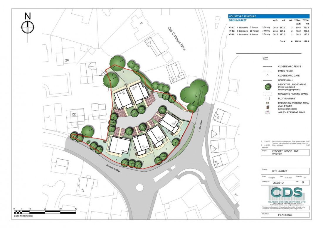 Floorplan for LAND WITH PLANNING | 6 x DETACHED | NAILSEA